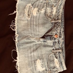 American Eagle distressed Denim mini skirt Zs 10